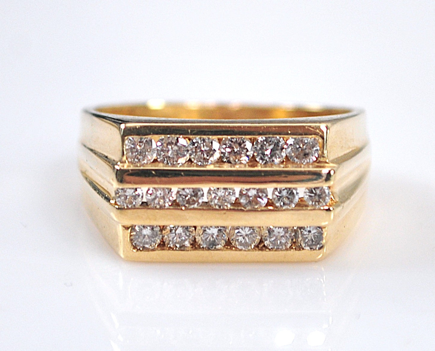 14K Gold Men's Diamond Ring