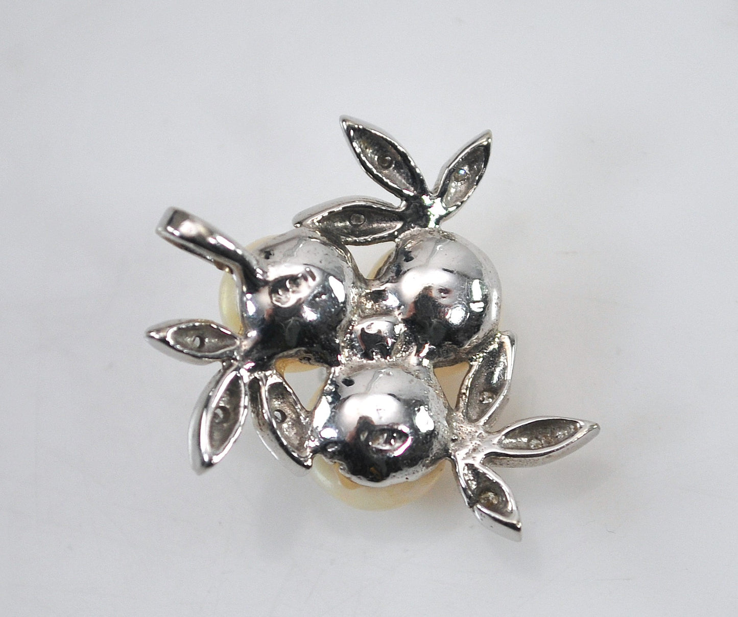 14K Gold Pearl Diamond Pendant