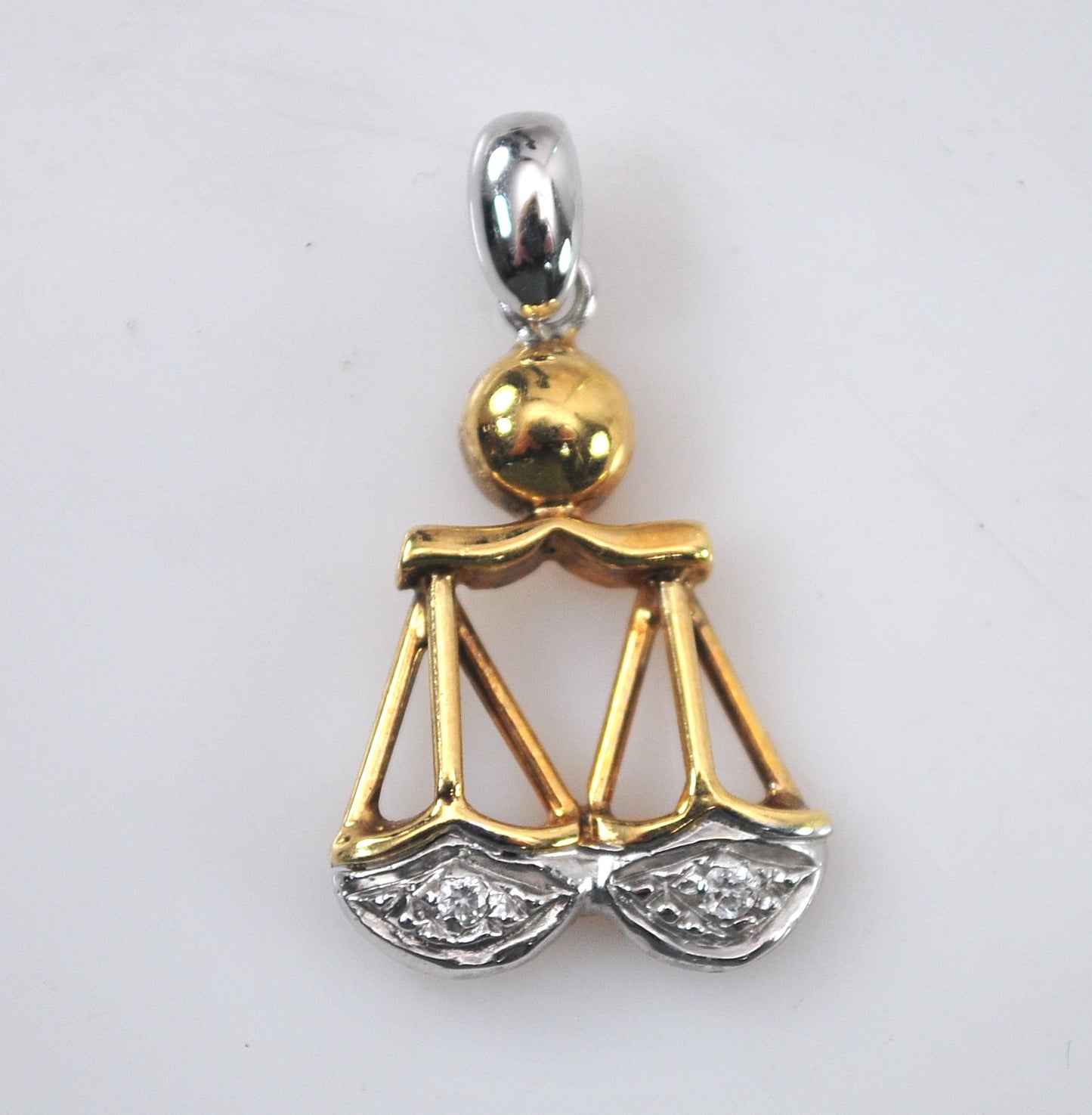 18K Gold Vicenza Diamond Scales Pendant or Charm