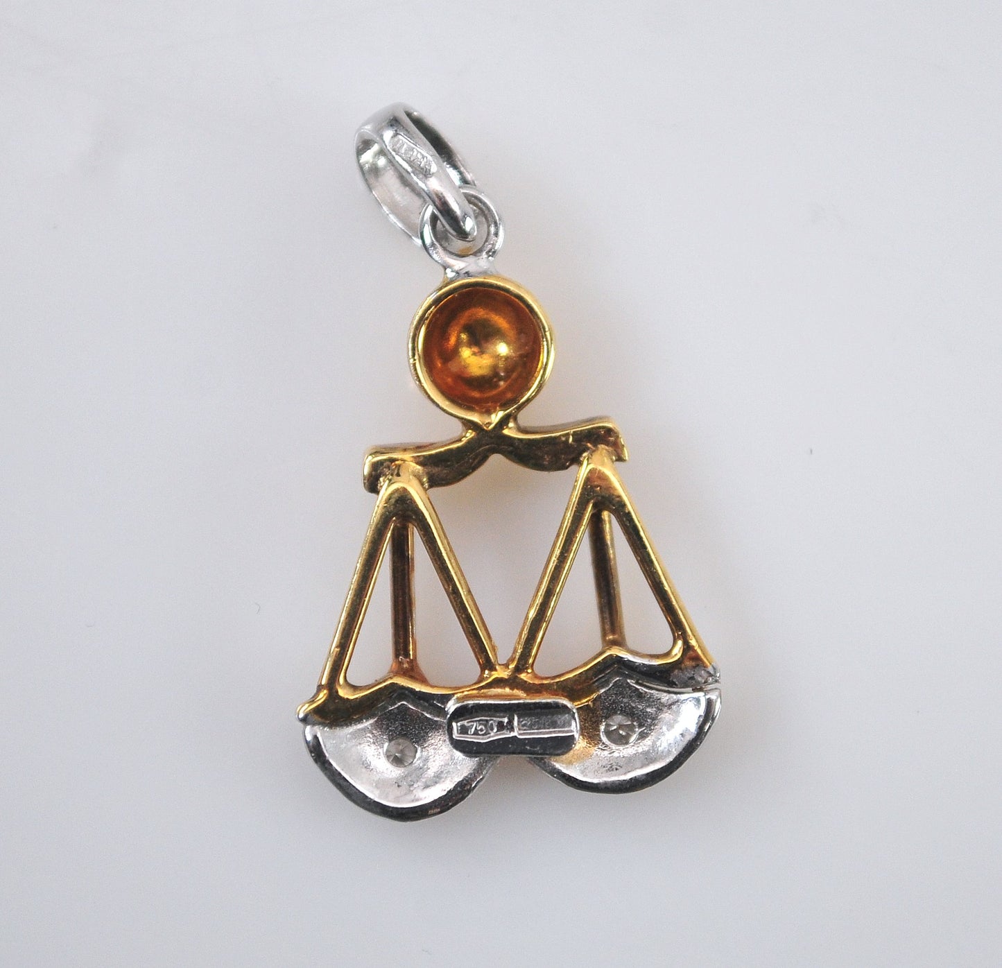 18K Gold Vicenza Diamond Scales Pendant or Charm