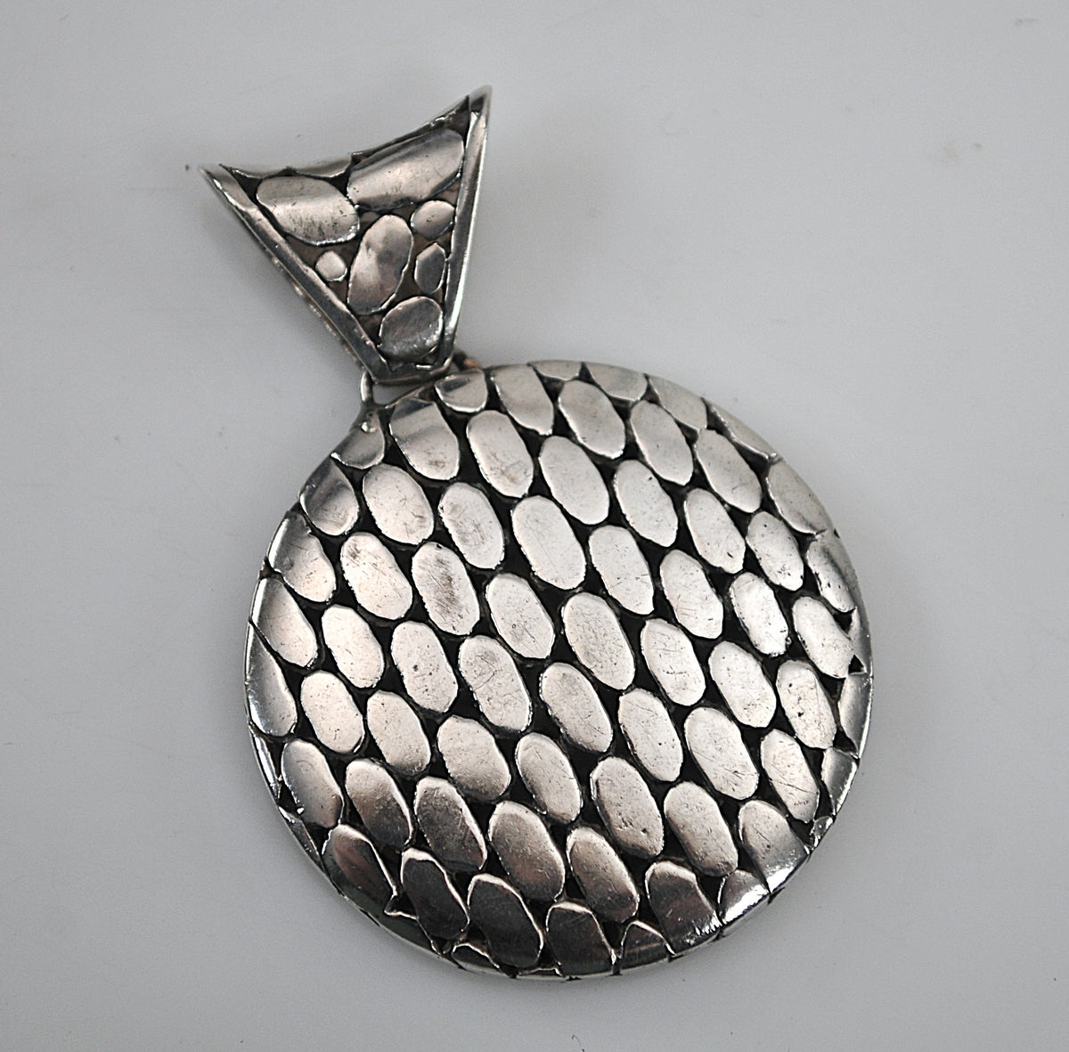 Interlocking Filigree Slider Large Sterling Silver Round Filagree Slider Pendant – Silver Vintage ...