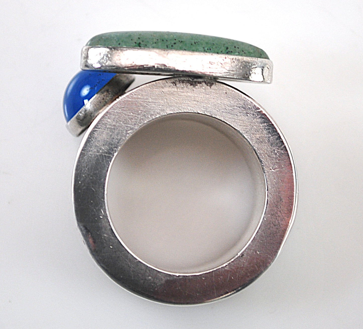 Rebecca Norman Chalcedony Aventurine Sterling Silver Chunky Ring