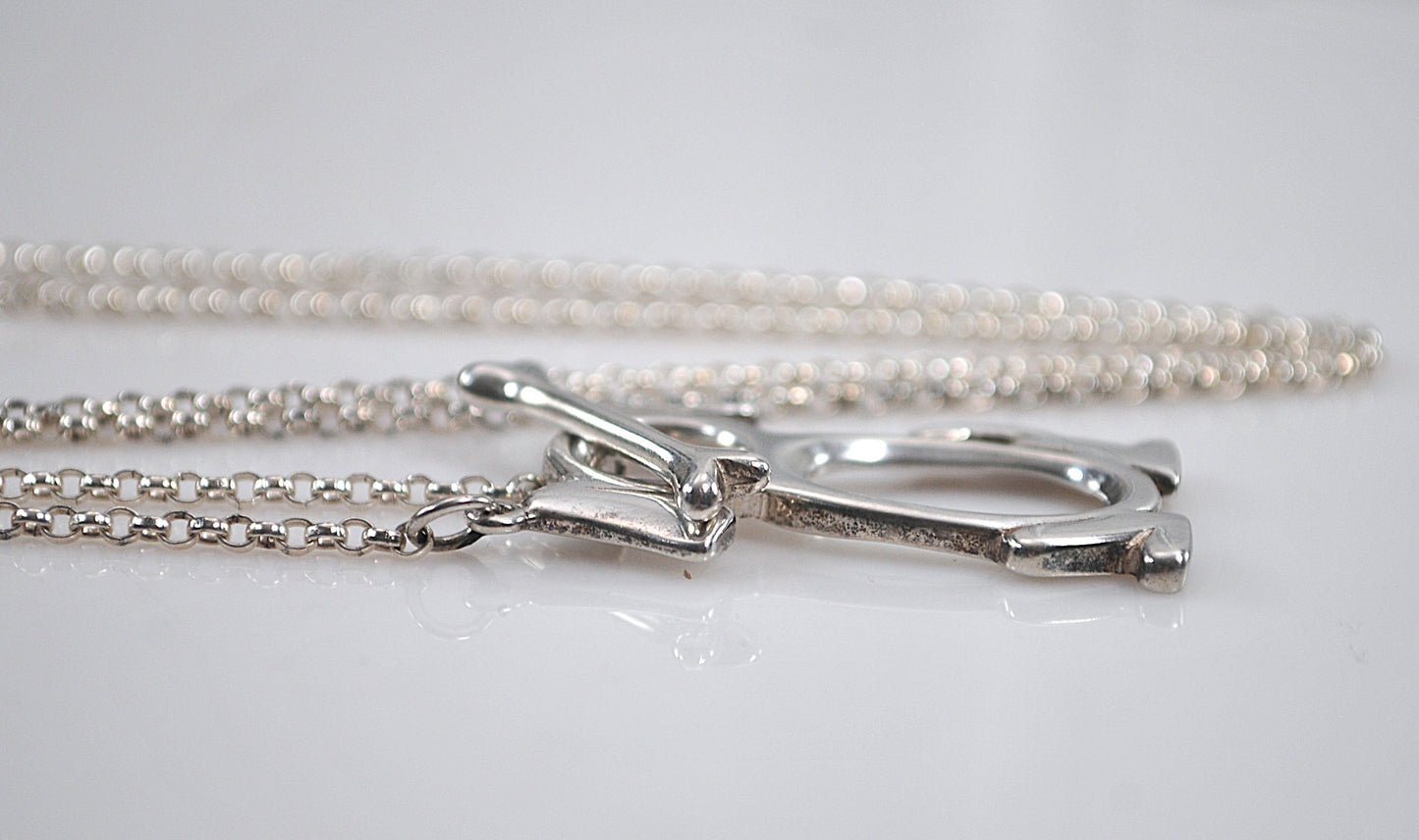 Shube Sterling Silver Toggle Dog Necklace