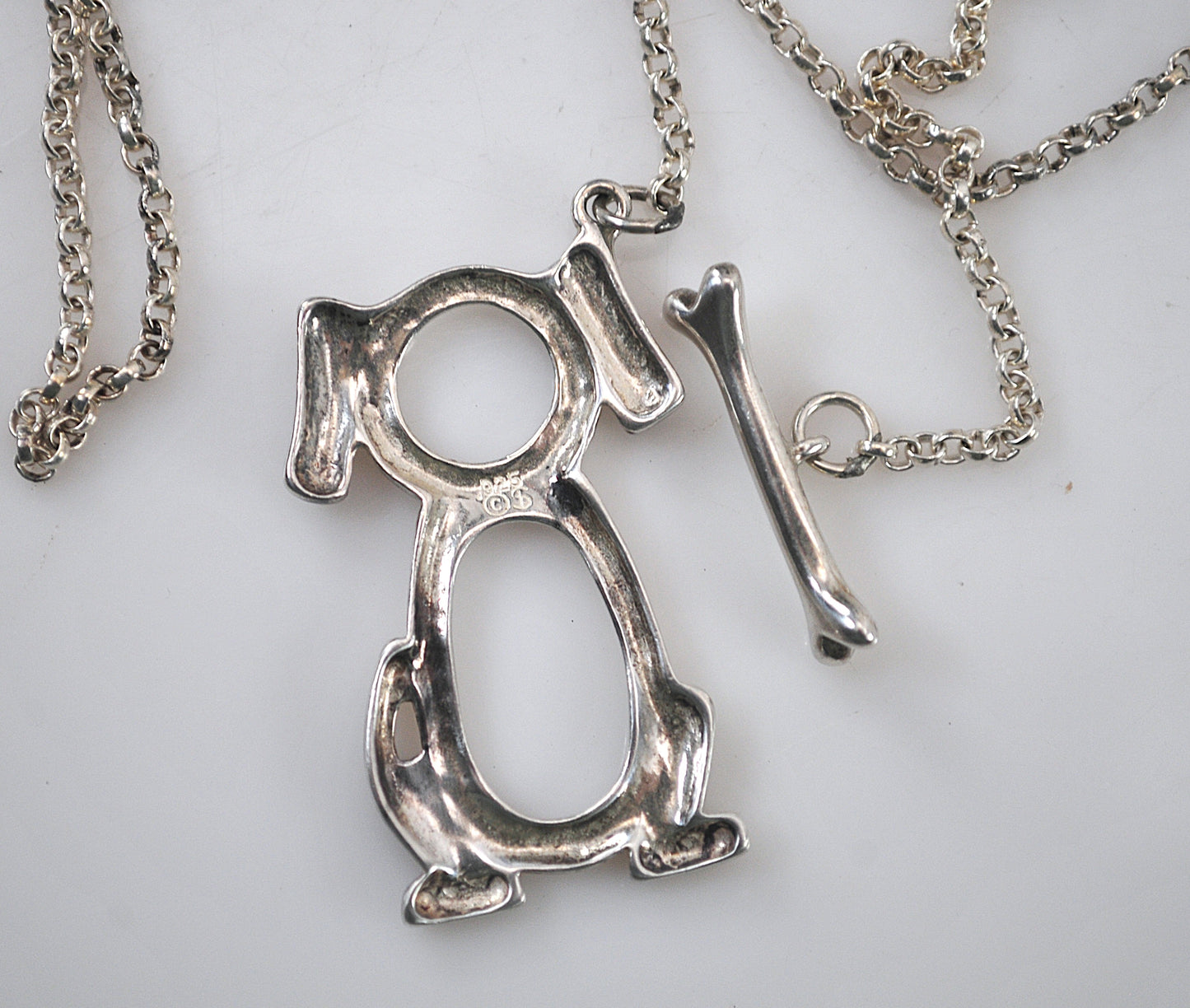 Shube Sterling Silver Toggle Dog Necklace