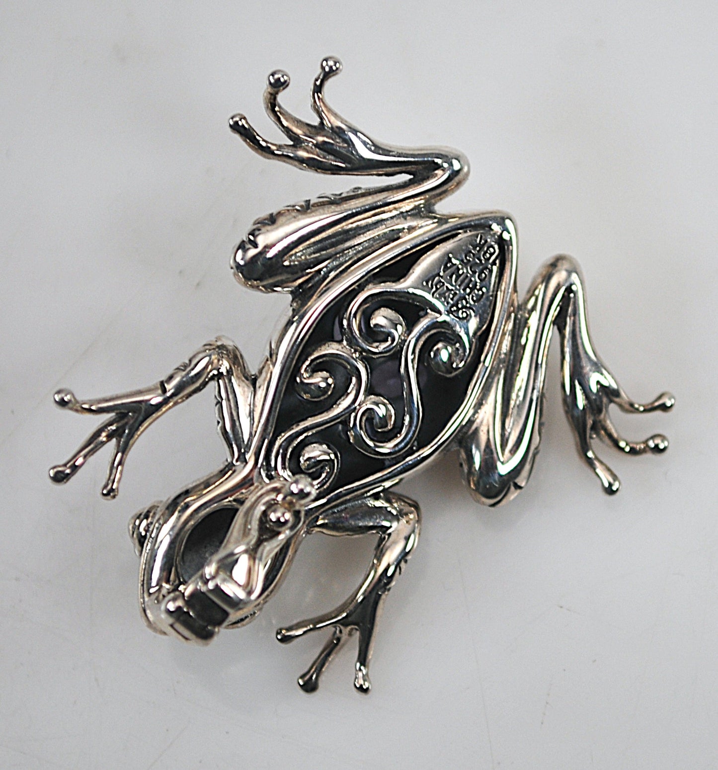 Barbara Bixby Sterling Silver 18K Gold Iolite Frog Enhancer Pendant