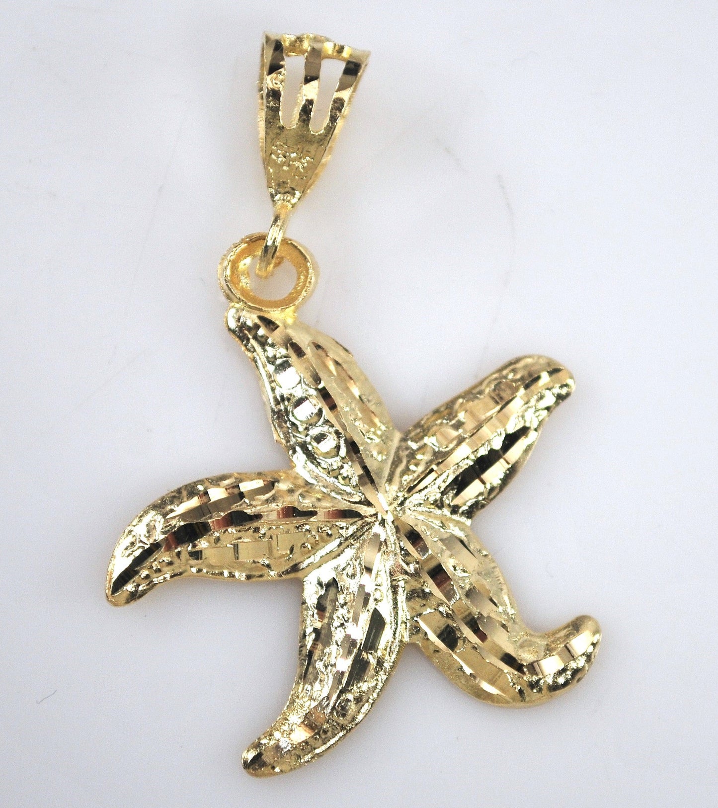 14K Gold Starfish Pendant