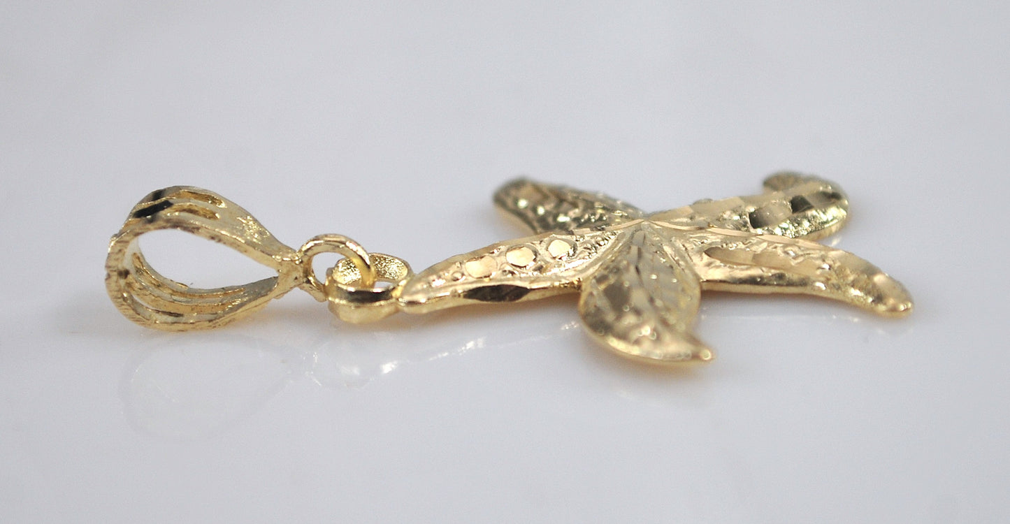 14K Gold Starfish Pendant
