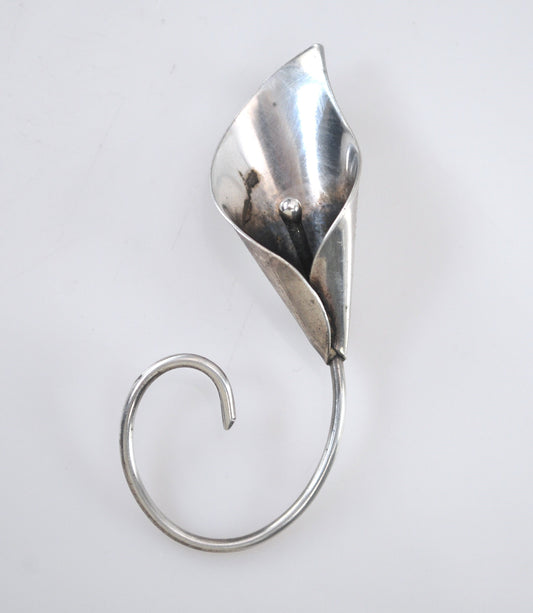 Stuart Nye Sterling Silver Lily Flower Brooch