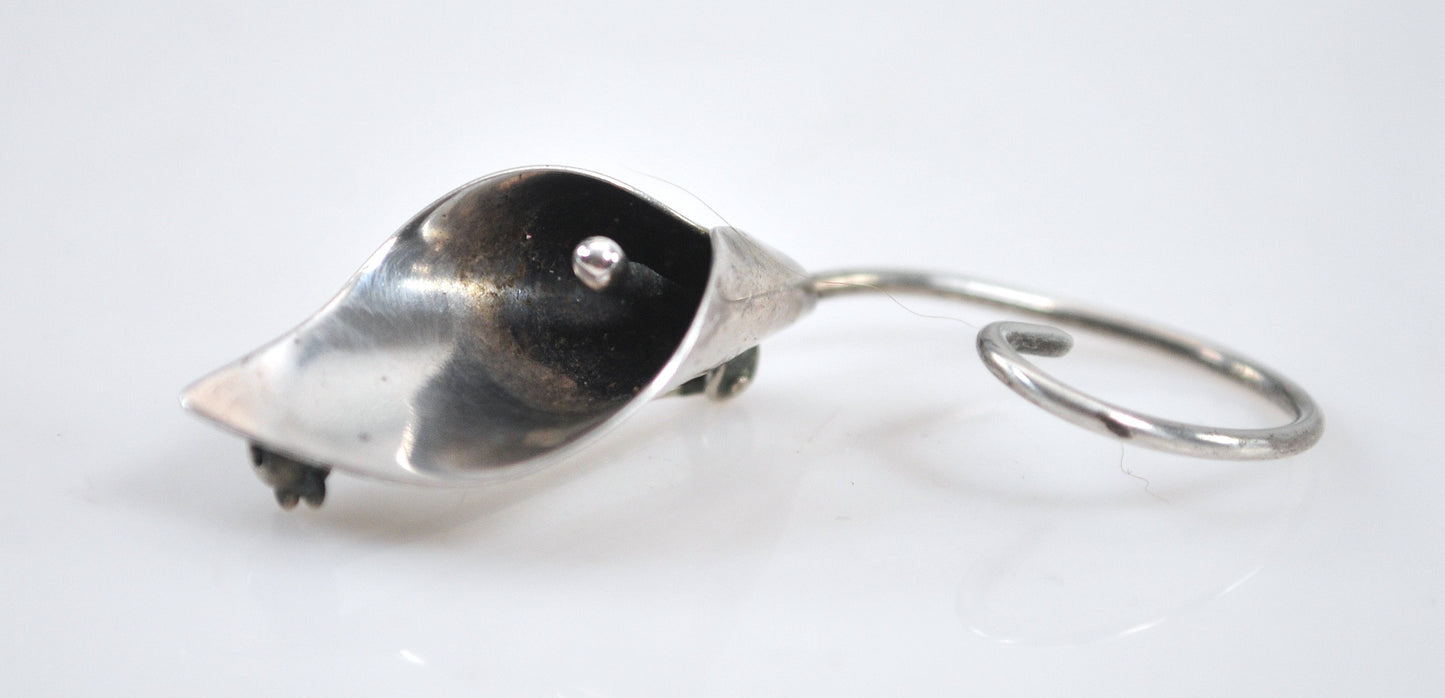 Stuart Nye Sterling Silver Lily Flower Brooch