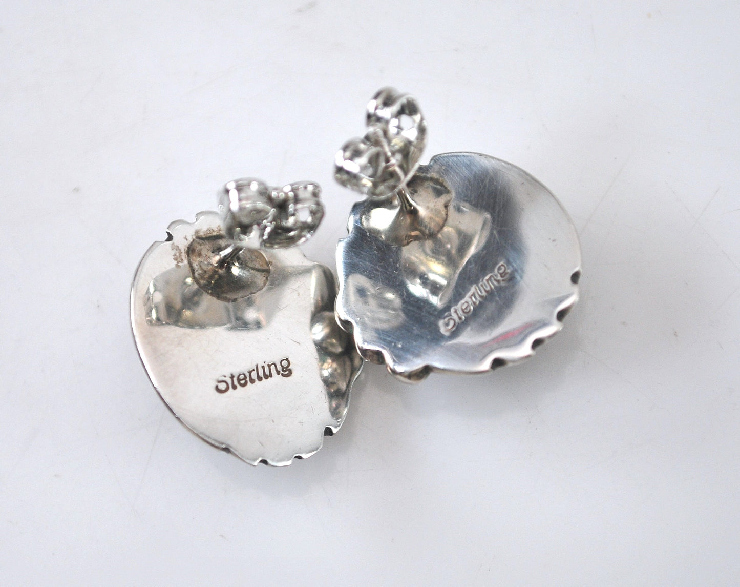 Navajo Sterling Silver Black Onyx Stud Earrings