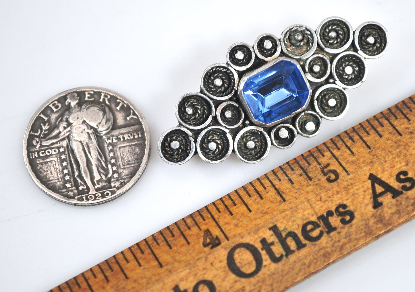 Handmade Sterling Silver Jerusalem Brooch Pendant