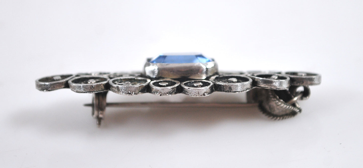 Handmade Sterling Silver Jerusalem Brooch Pendant