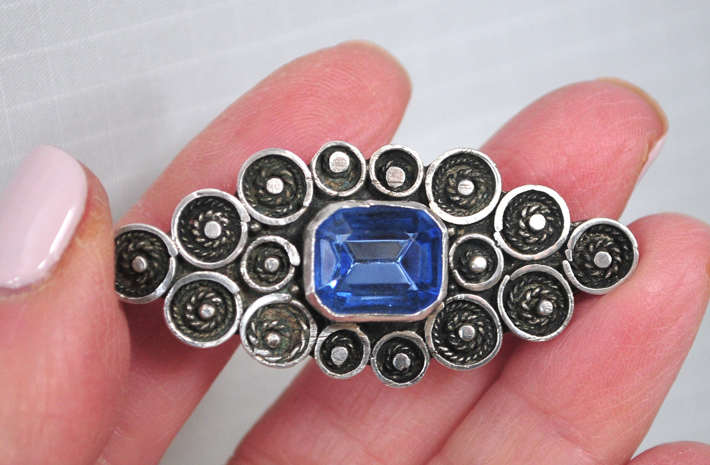 Handmade Sterling Silver Jerusalem Brooch Pendant