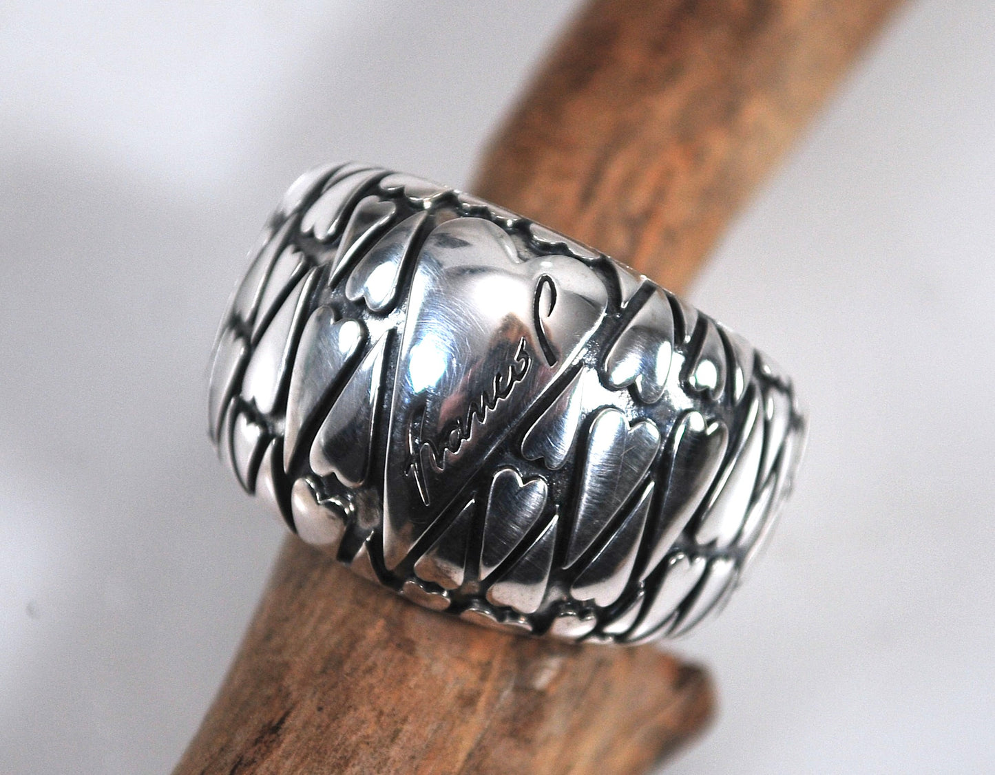 Franco Pianegonda Sterling Silver Heart Ring