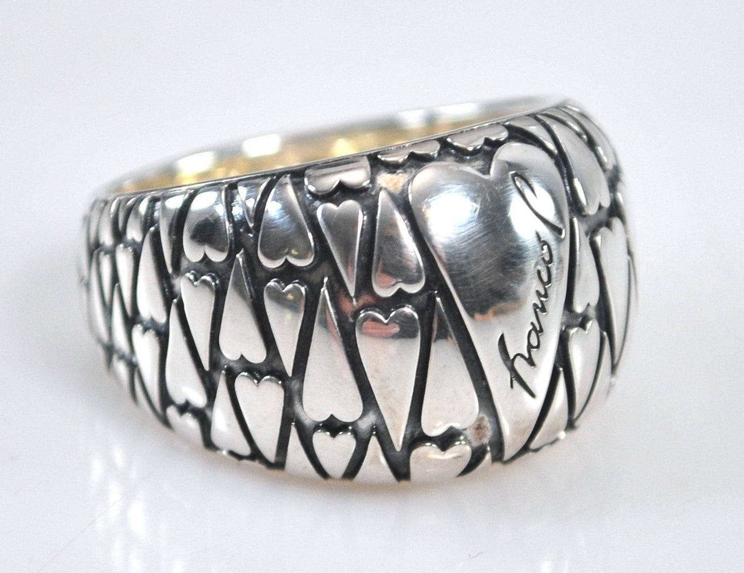 Franco Pianegonda Sterling Silver Heart Ring