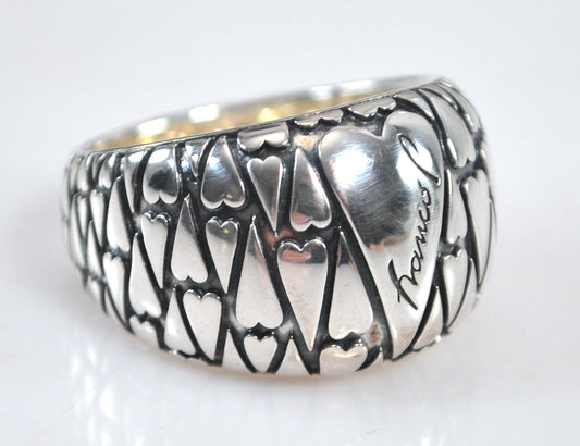 Franco Pianegonda Sterling Silver Heart Ring