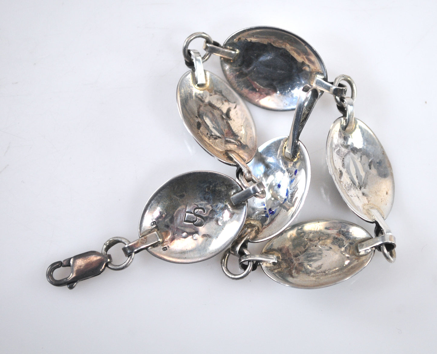 Ben Shiley Sterling Silver Turquoise Concho Bracelet