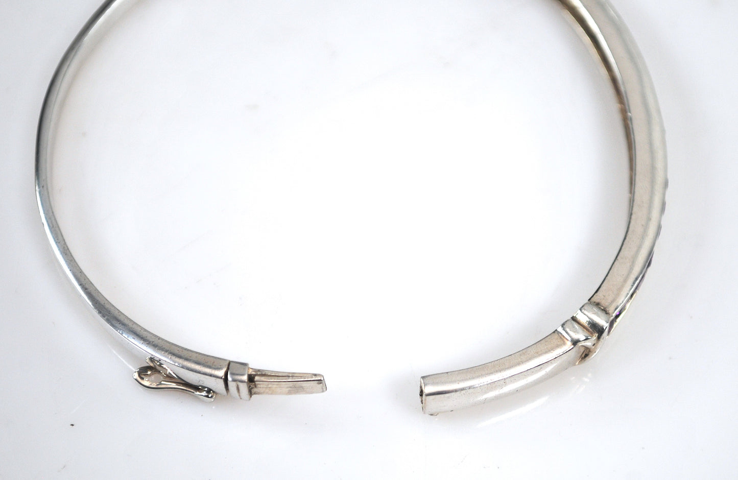 Sterling Silver Amethyst Bangle Bracelet