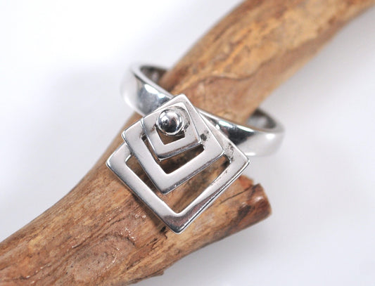 Sterling Silver Articulated Spinning Ring