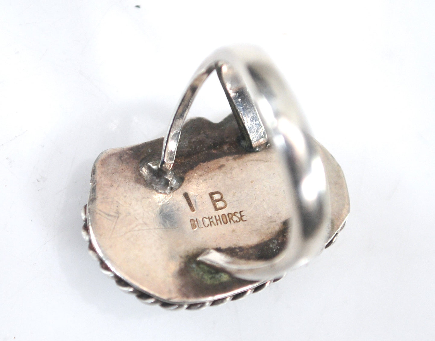 Navajo Sterling Silver Turquoise Leaf Ring