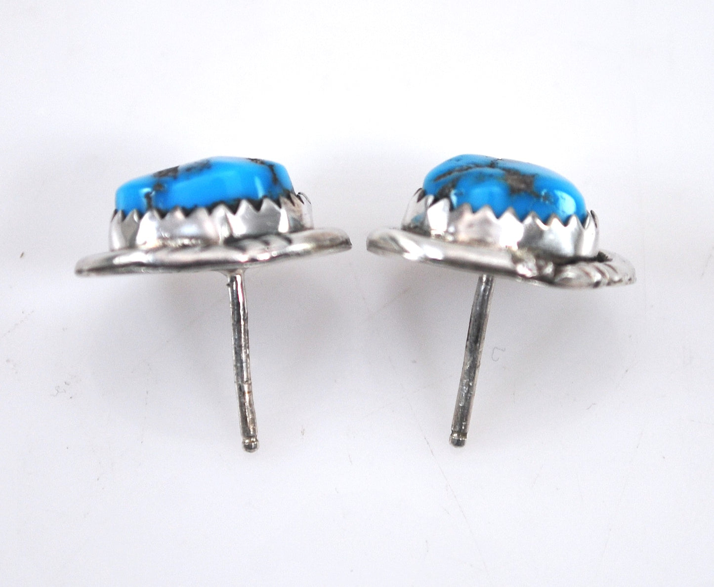 Navajo Sterling Silver Turquoise Stud Earrings