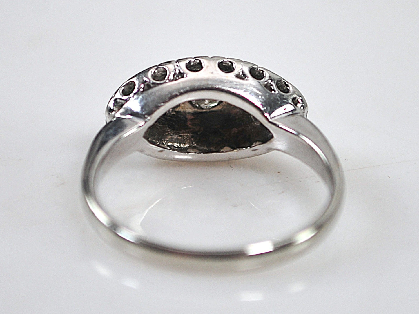 Vintage 14K White Gold Diamond Ring