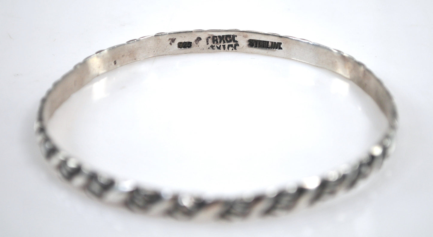 Vintage Taxco Sterling Silver Bangle Bracelet