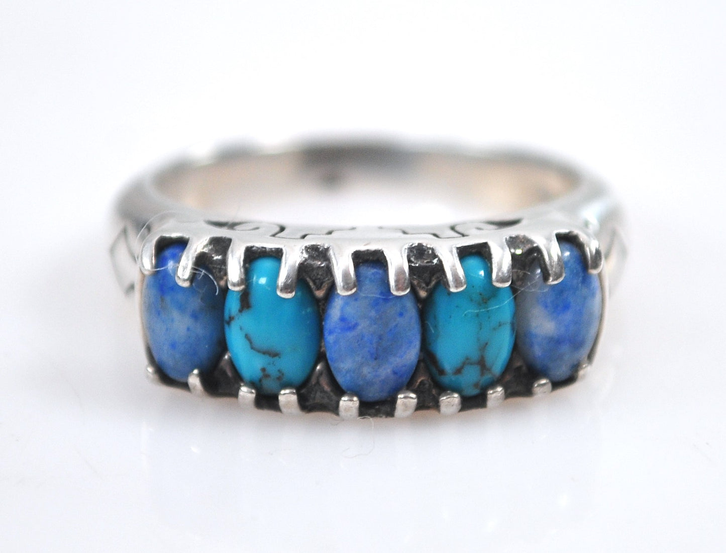 Carolyn Pollack Sterling Silver Turquoise Lapis Ring