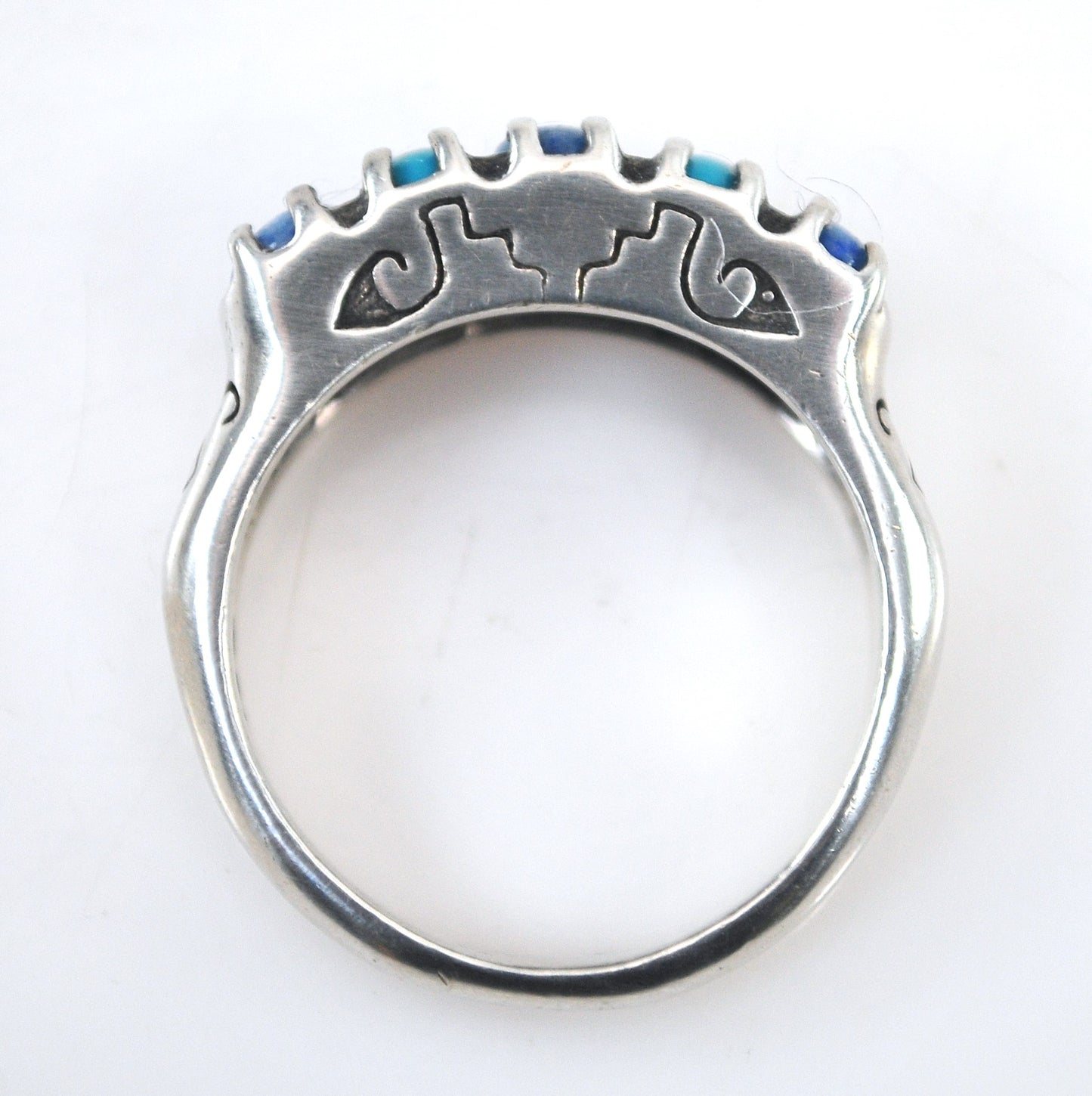 Carolyn Pollack Sterling Silver Turquoise Lapis Ring