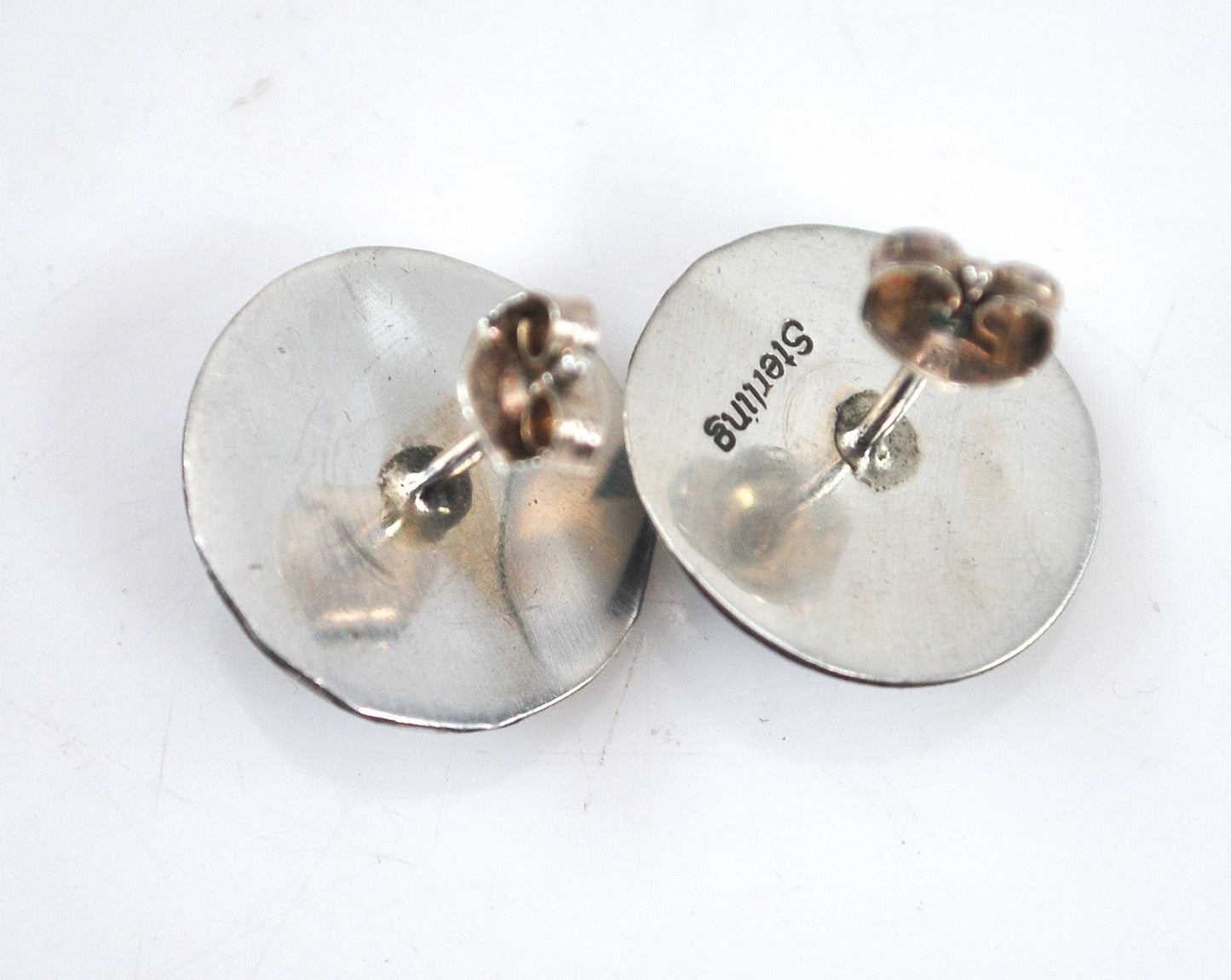 Native American Lapis Shadowbox Sterling Silver Earrings