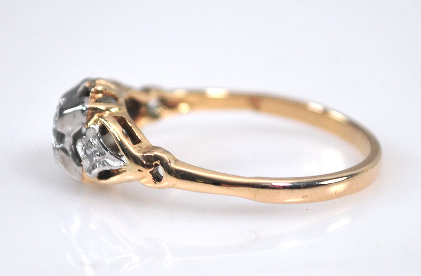 Antique 14K Gold Diamond Ring