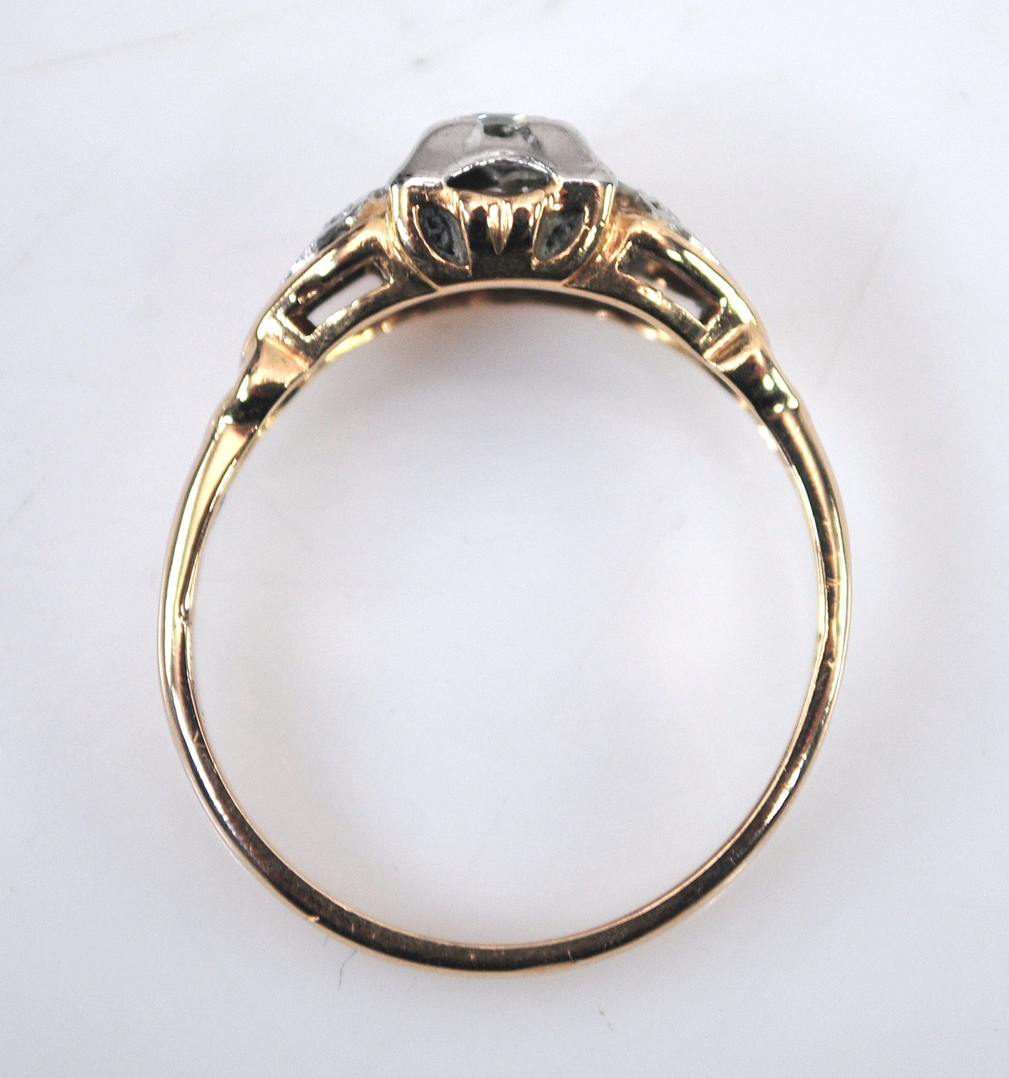 Antique 14K Gold Diamond Ring