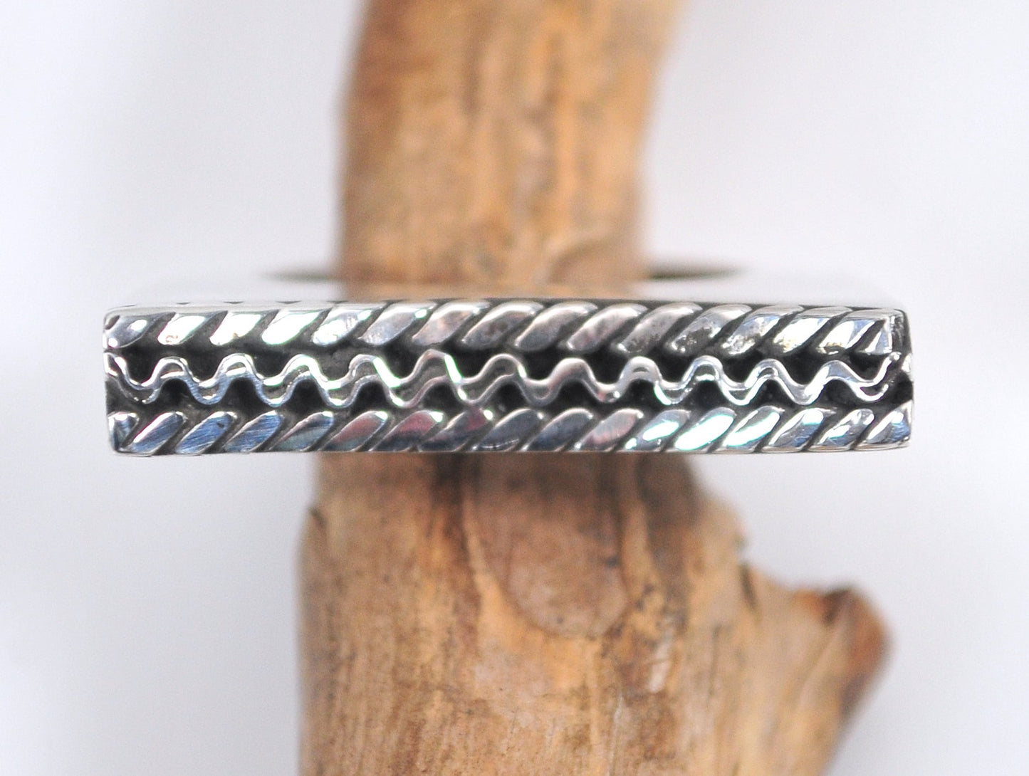 GeoArt 925 Sterling Silver Concave Ring