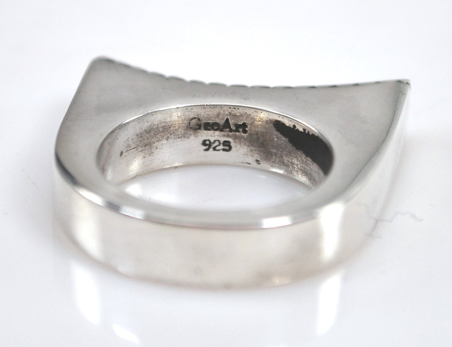 GeoArt 925 Sterling Silver Concave Ring