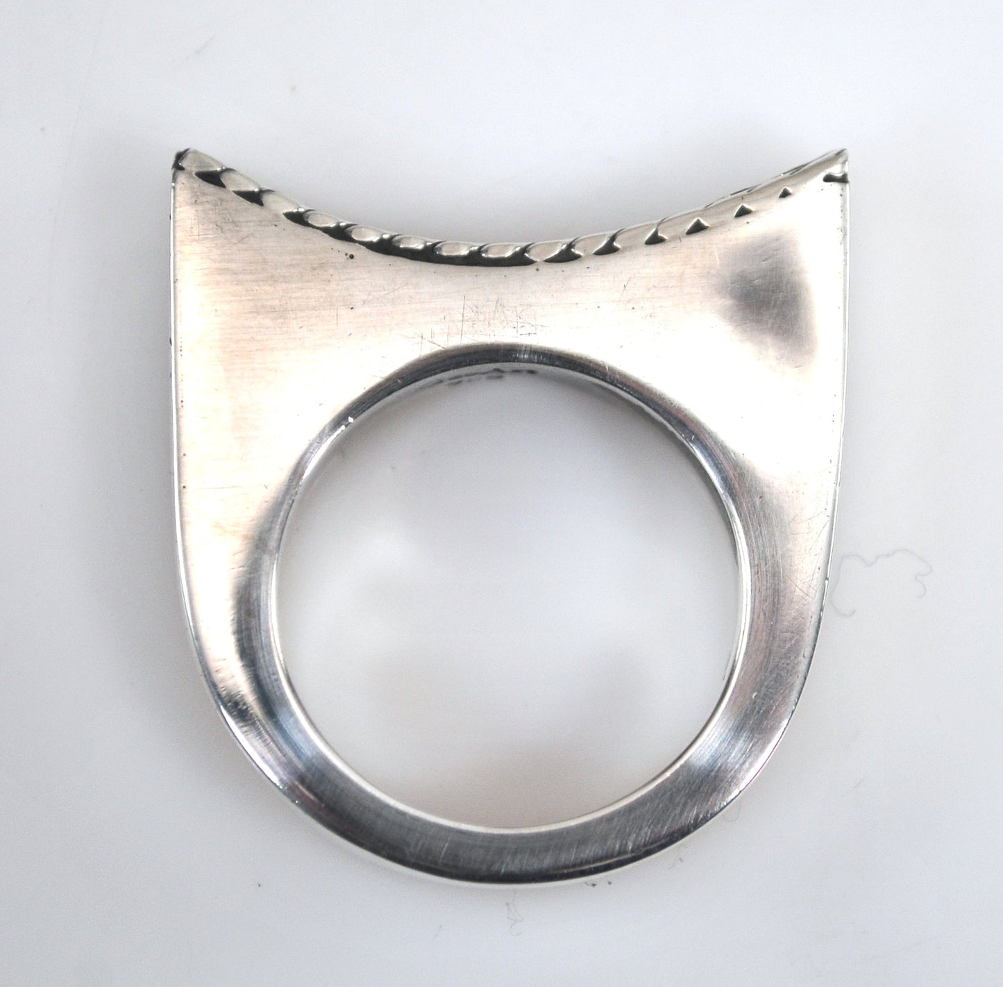 GeoArt 925 Sterling Silver Concave Ring