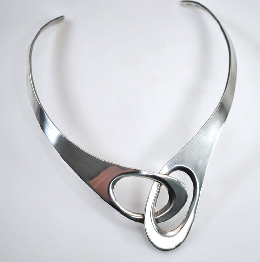 Vintage Taxco Sterling Silver Collar Choker Necklace