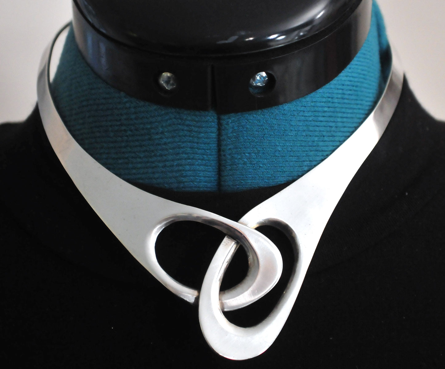 Vintage Taxco Sterling Silver Collar Choker Necklace