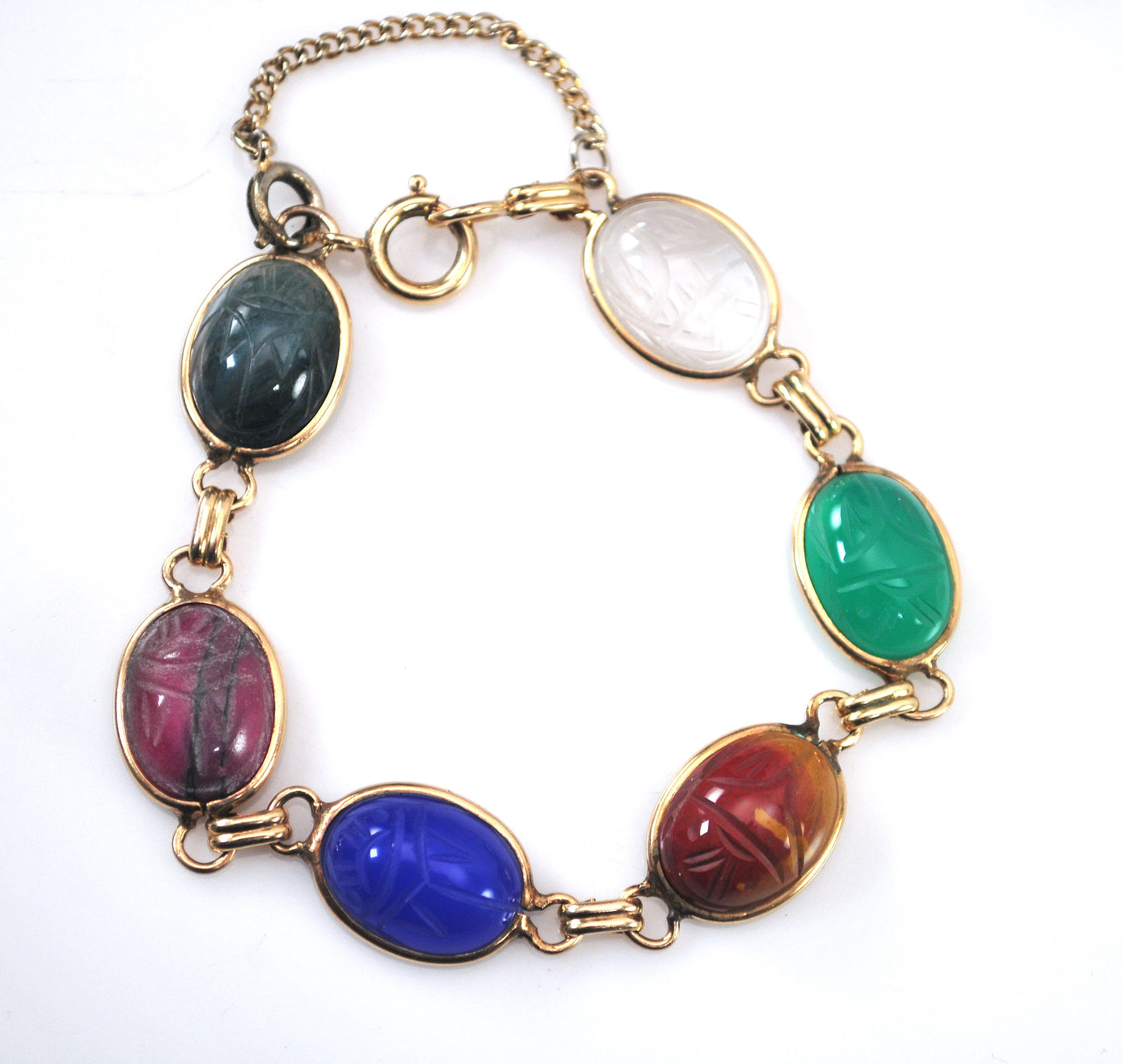 Vintage Gold Filled Scarab Bracelet