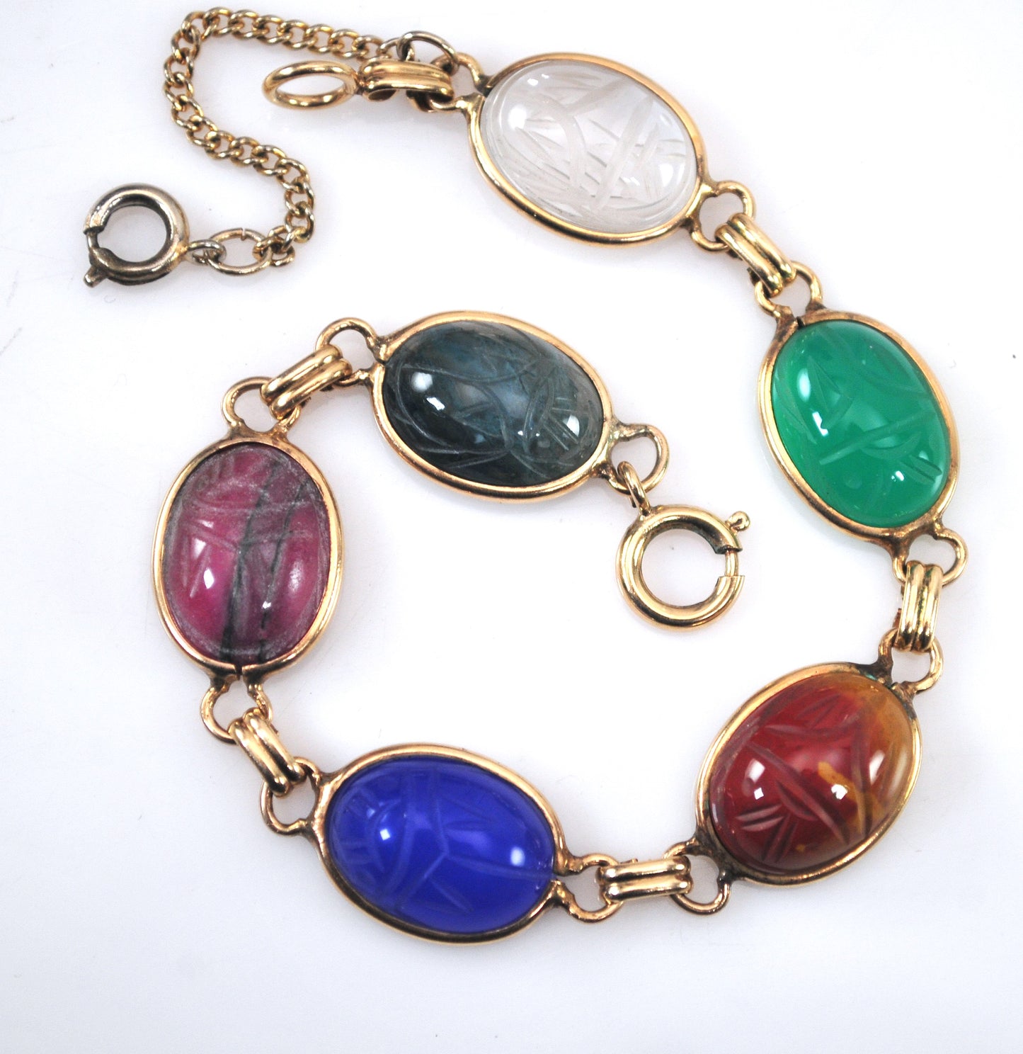 Vintage Gold Filled Scarab Bracelet