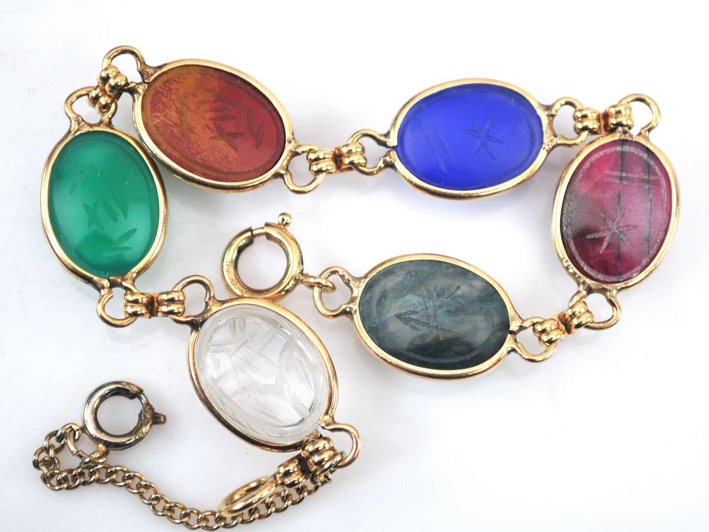 Vintage Gold Filled Scarab Bracelet