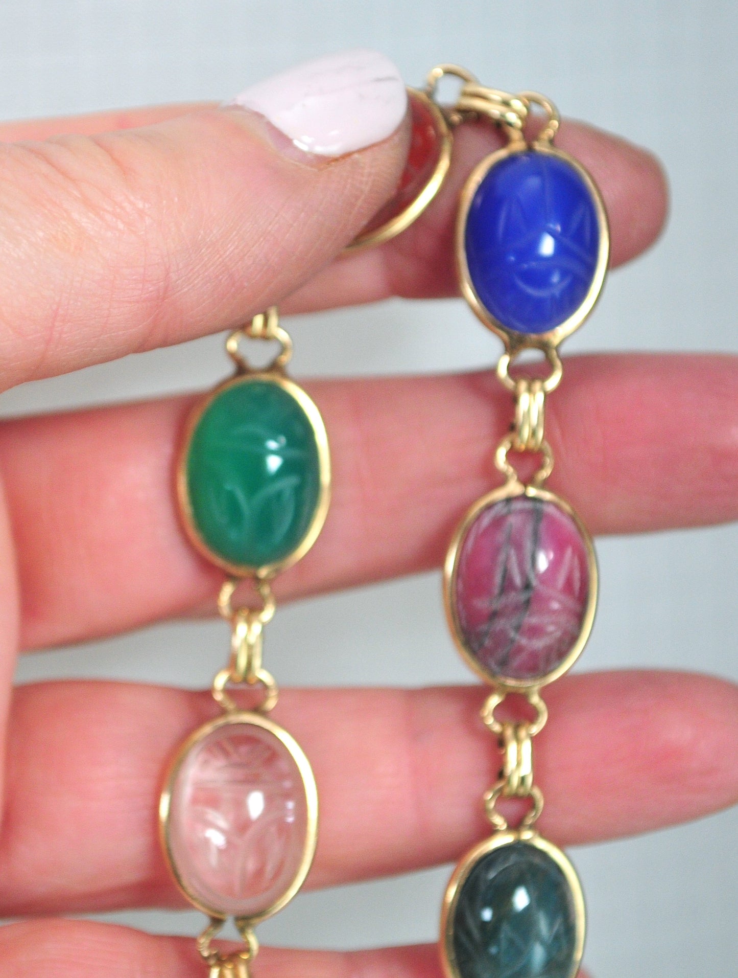 Vintage Gold Filled Scarab Bracelet