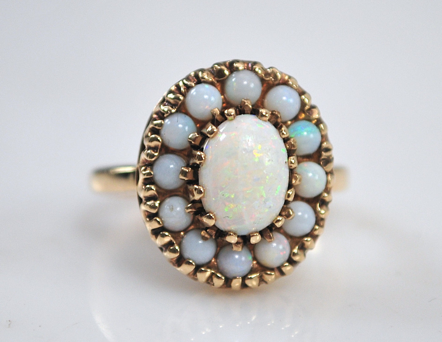 Antique 10K Gold Opal Ring