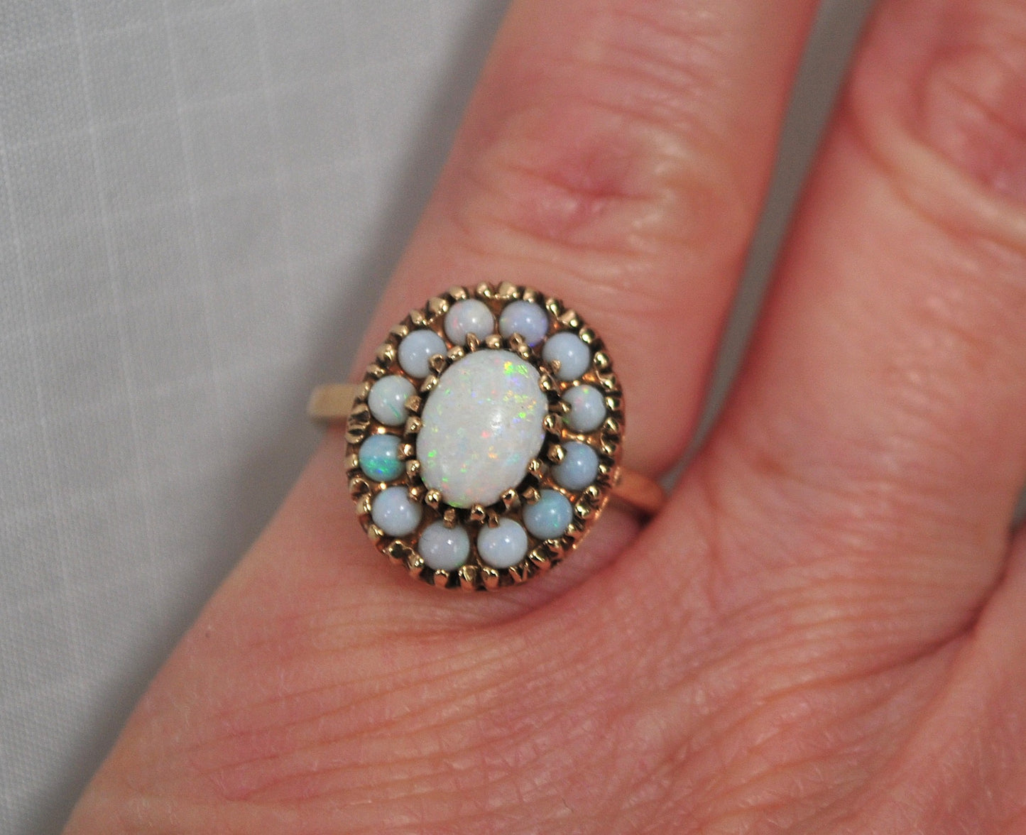 Antique 10K Gold Opal Ring