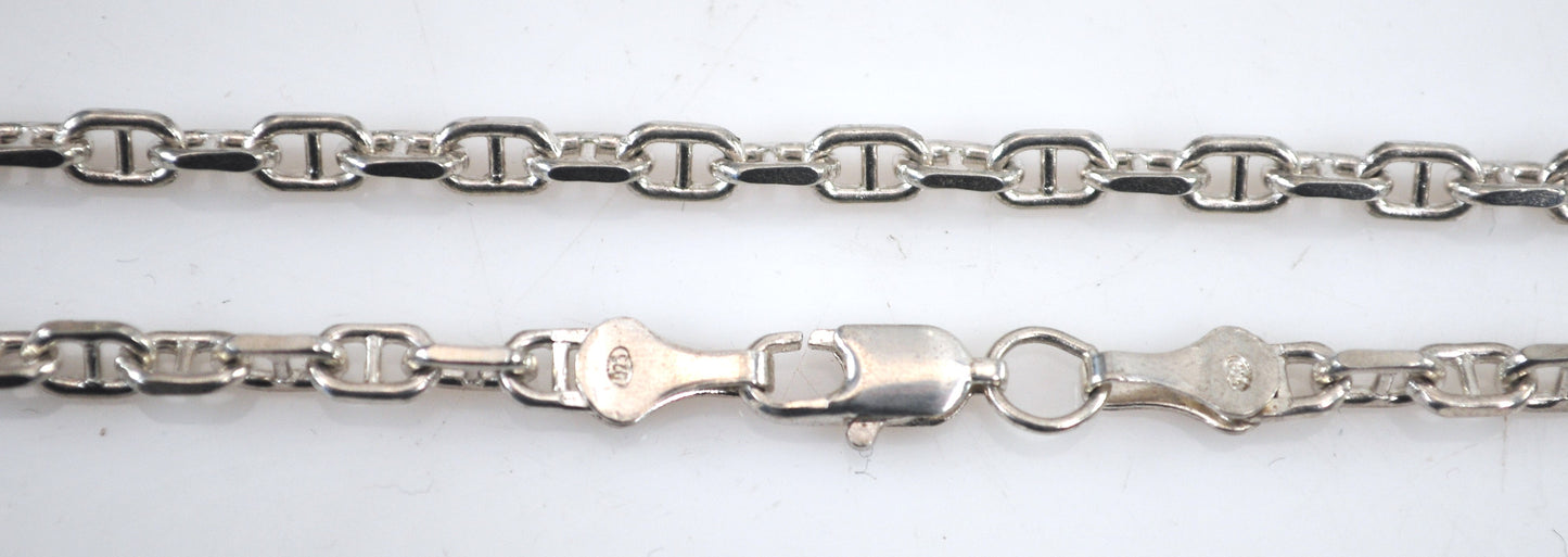 925 Mexico 3mm Mariner Link Chain Necklace