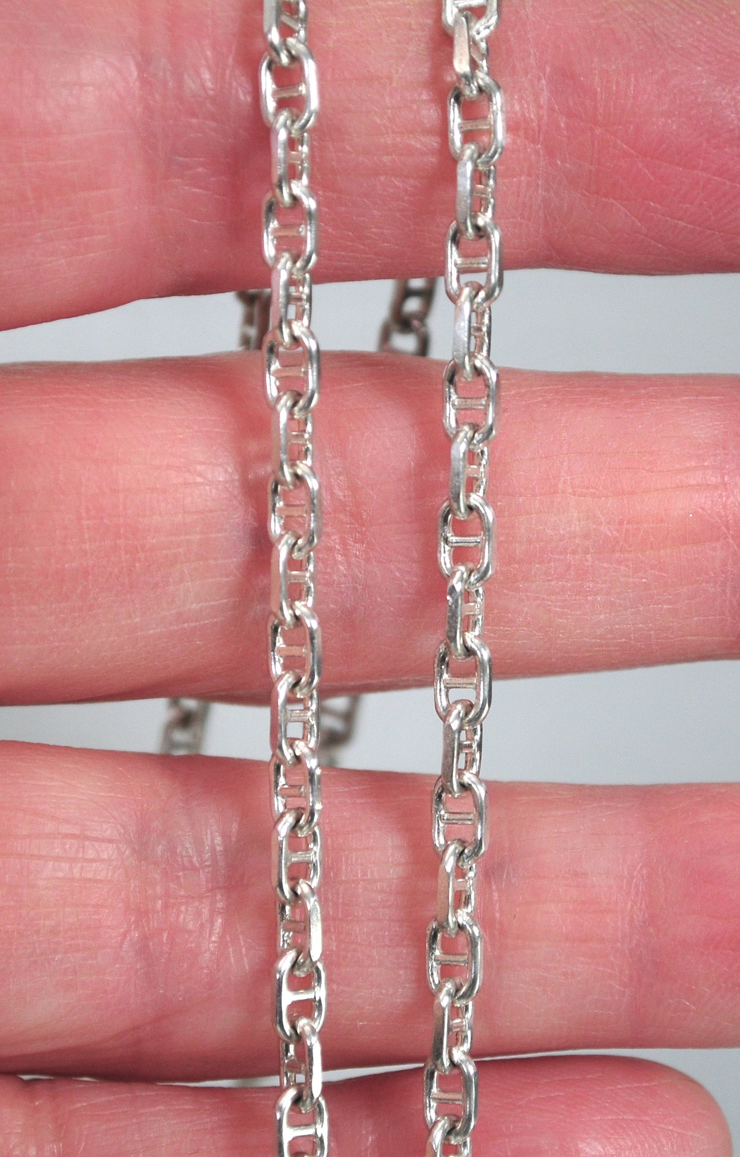 925 Mexico 3mm Mariner Link Chain Necklace