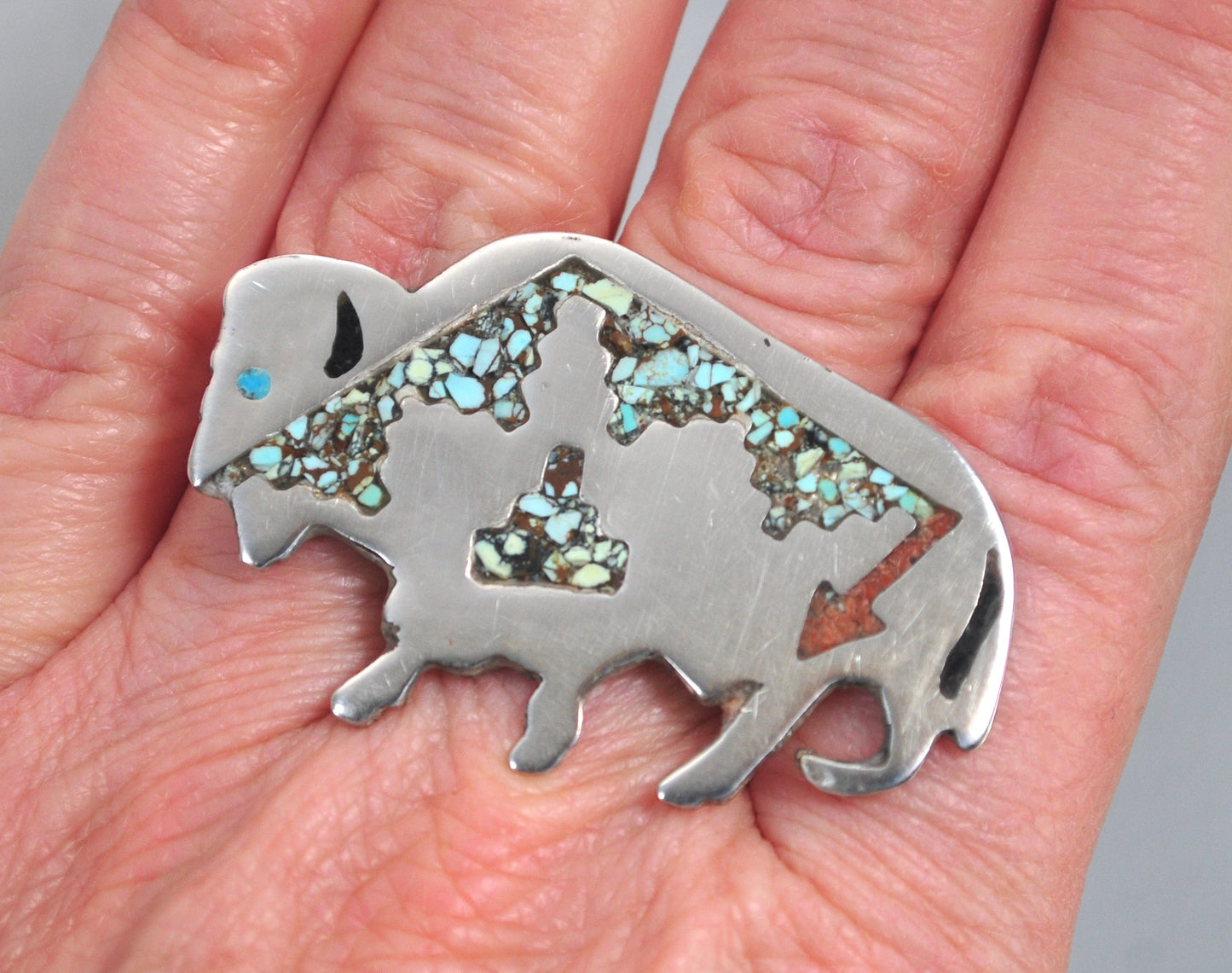 Huge Southwestern Buffalo Ring