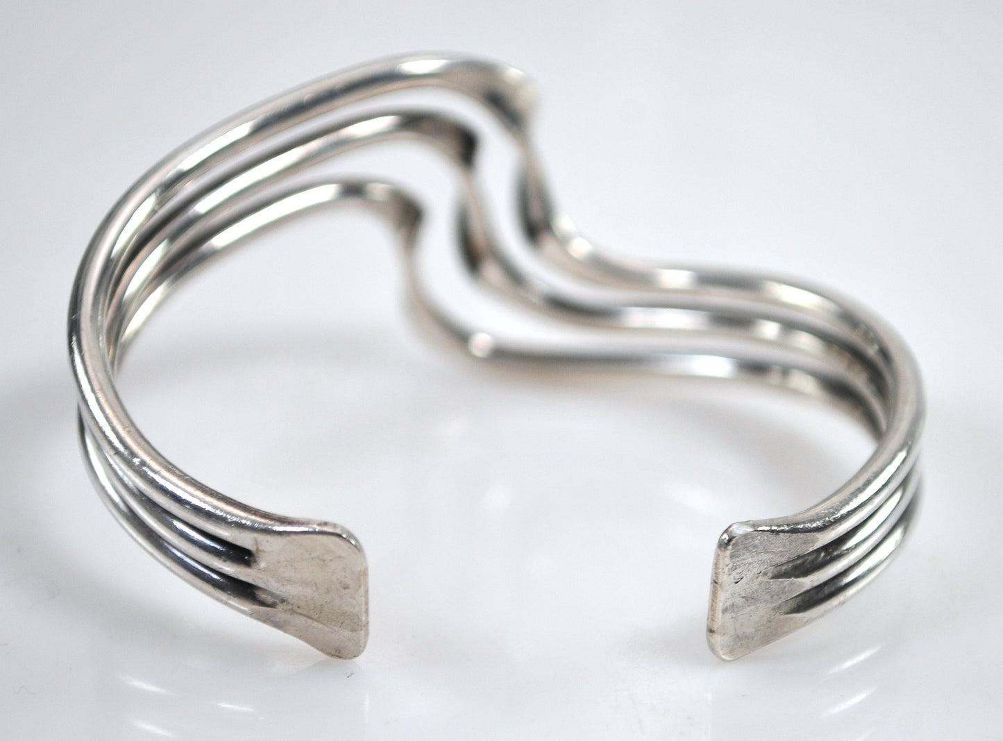 Sterling Silver Wave Cuff Bracelet
