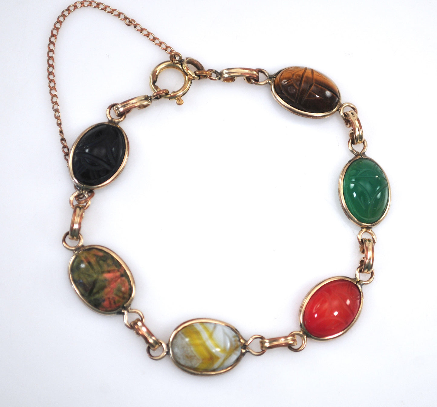 Vintage Gold Filled Scarab Bracelet