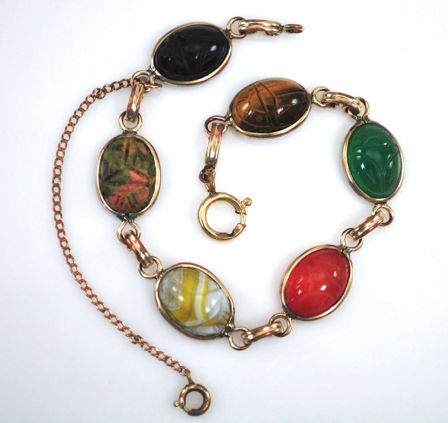 Vintage Gold Filled Scarab Bracelet