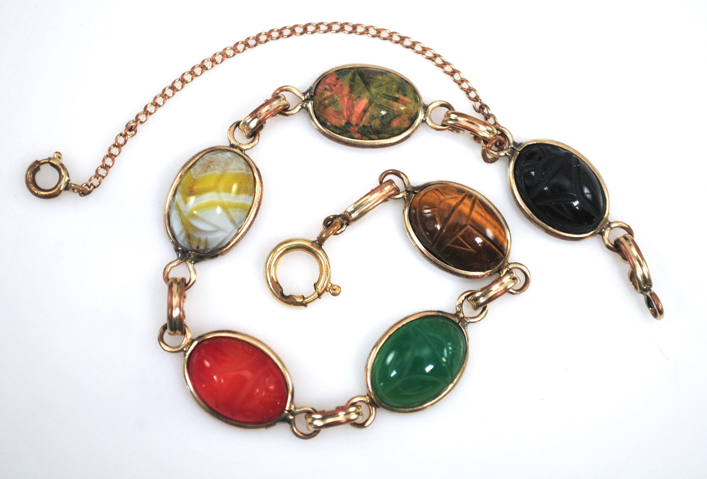 Vintage Gold Filled Scarab Bracelet